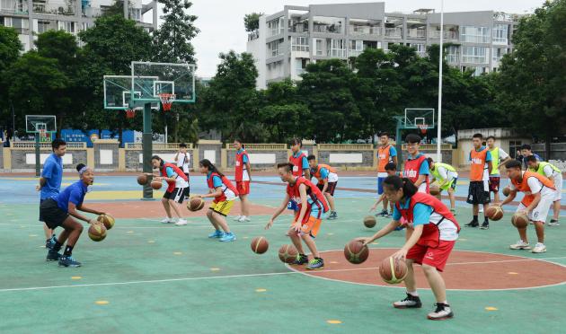 jr.NBA教练Jade授课现场